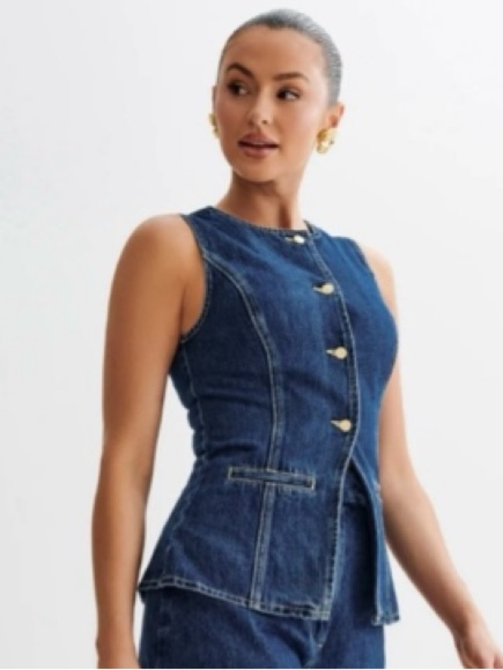 Meshki denim Abel vest Large